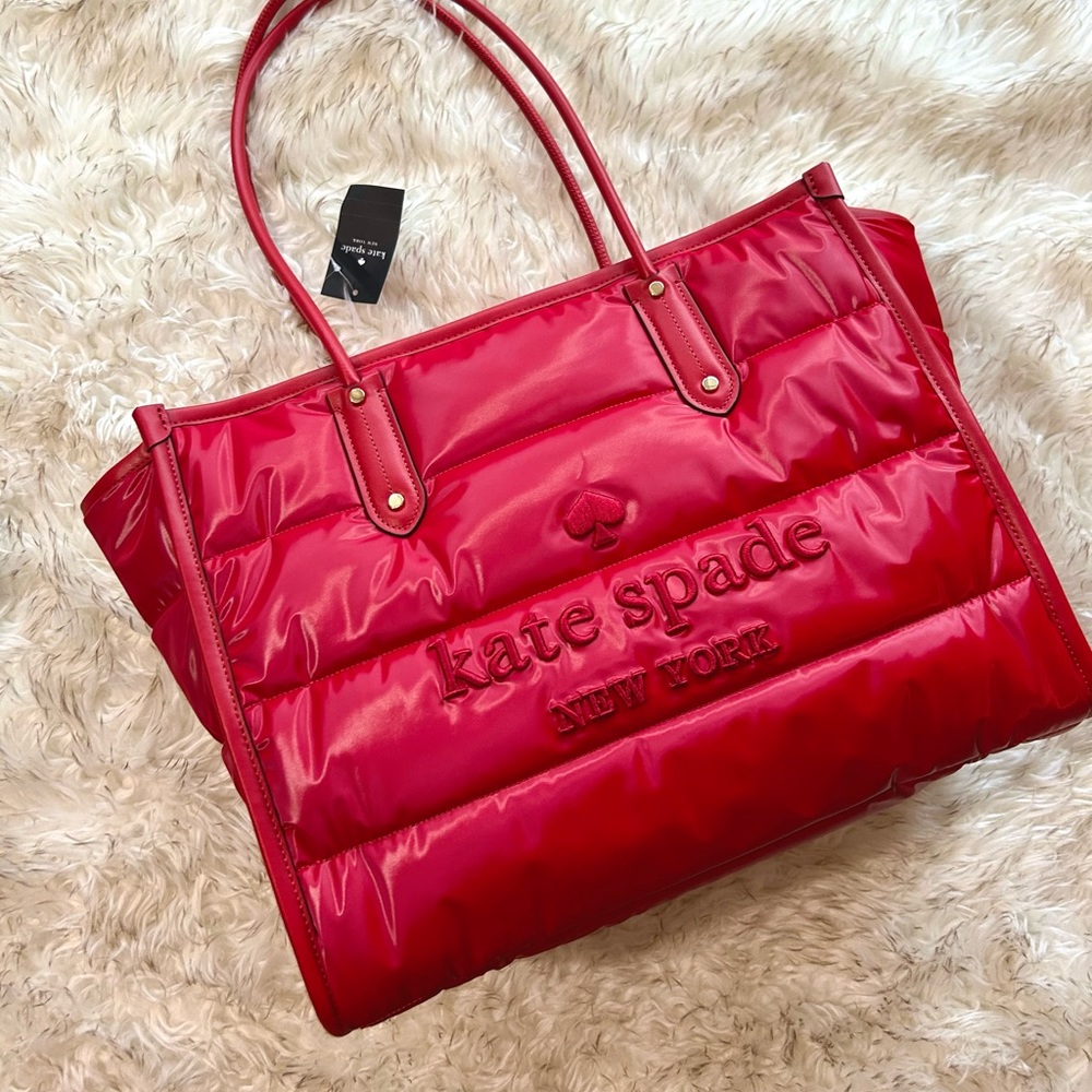 Kate Spade Ella Extra Large Tote in Candied Cherry